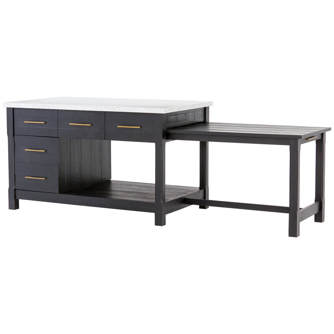 Four Hands Patten Ian Kitchen Island - Black Acacia