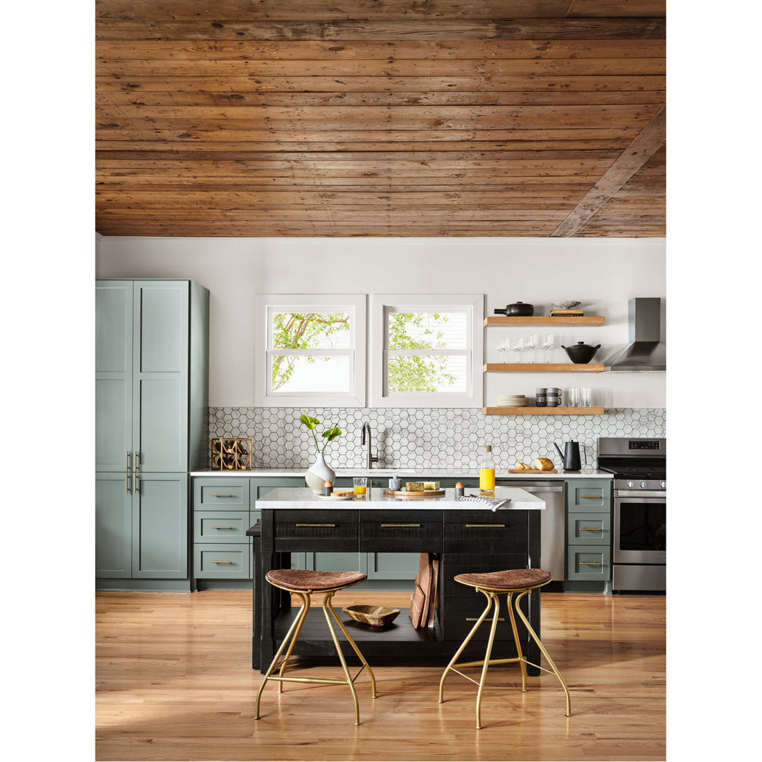 Four Hands Patten Ian Kitchen Island - Black Acacia