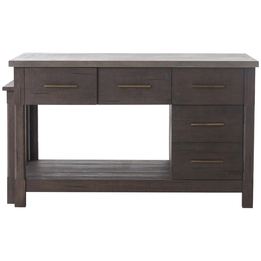 Four Hands Patten Ian Kitchen Island - Rubbed Black Oak