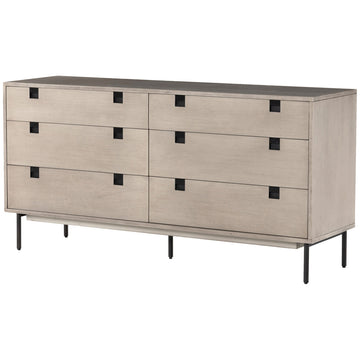 Four Hands Patten Carly 6-Drawer Dresser - Grey Wash