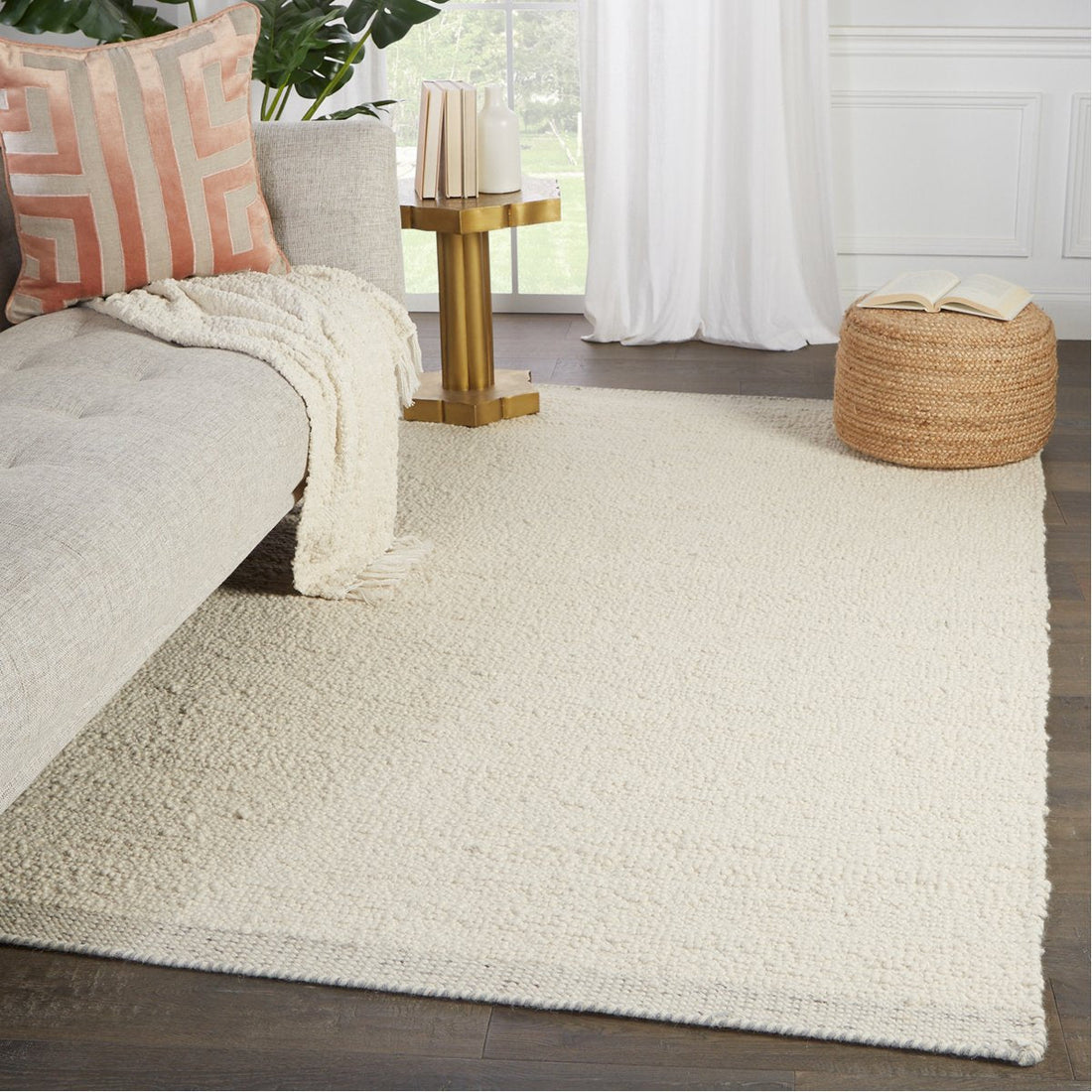 Jaipur Vestra Alondra Solid Cream Light Gray VST01 Rug