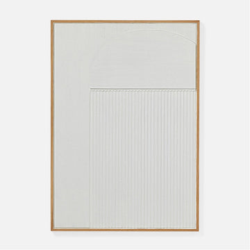 Made Goods Hadwin Wall Decor in White Banana Bark/Natural Oak Veneer