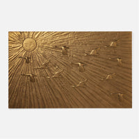 Made Goods Harlen Wall Decor in Antique Brass Embossed Metal