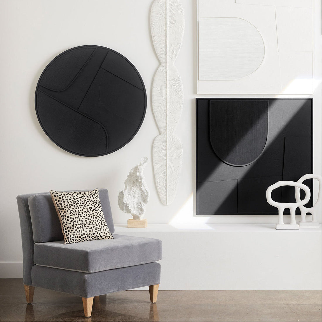 Made Goods Kolt Round Abstract Wall Art