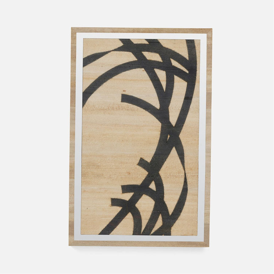 Made Goods Olesia II Laser Engraved Banana Bark and Mirror Wall Decor