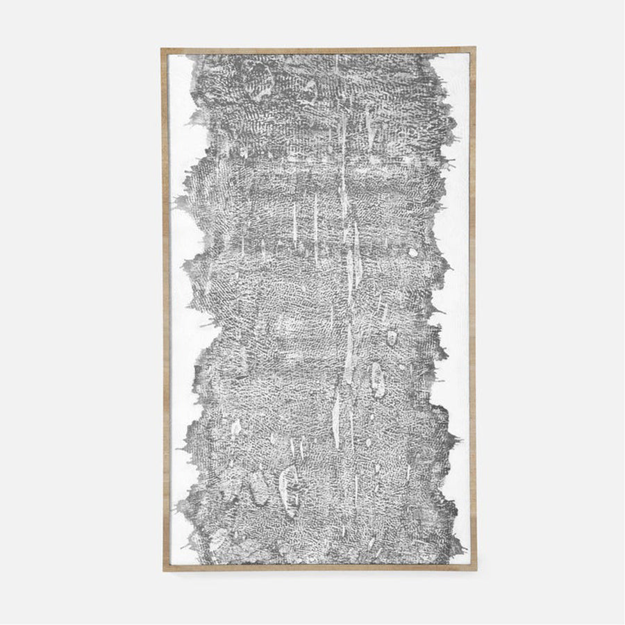 Made Goods Quintus Banana Bark and Graphite Abstract Wall Decor