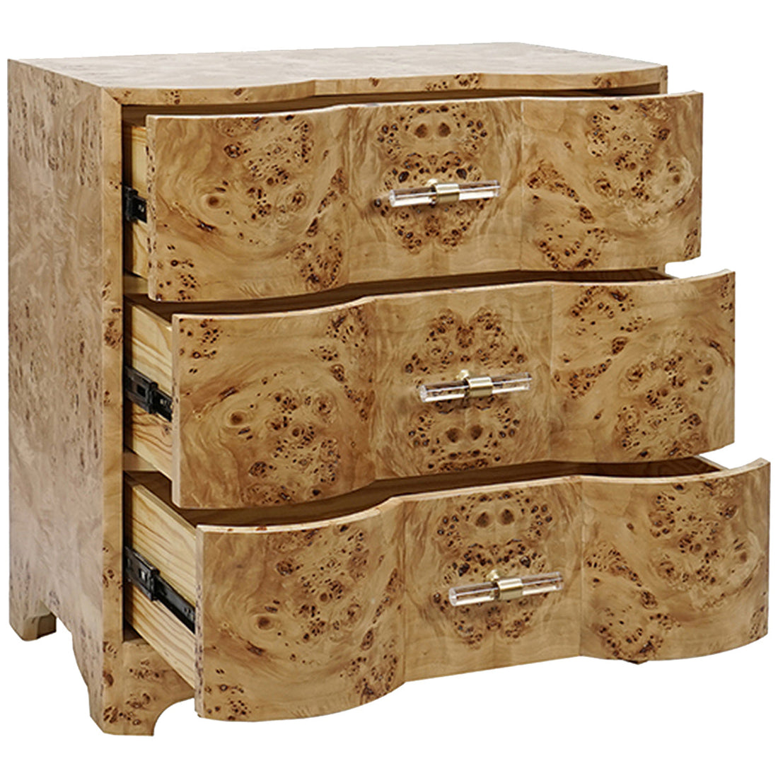 Worlds Away Calvin 3-Drawer Side Table