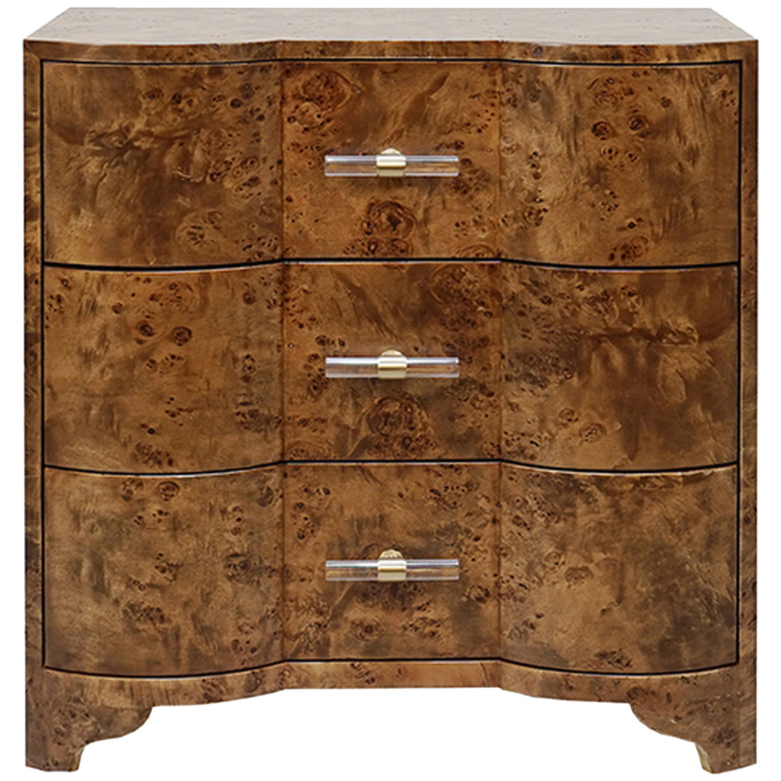 Worlds Away Calvin 3-Drawer Side Table