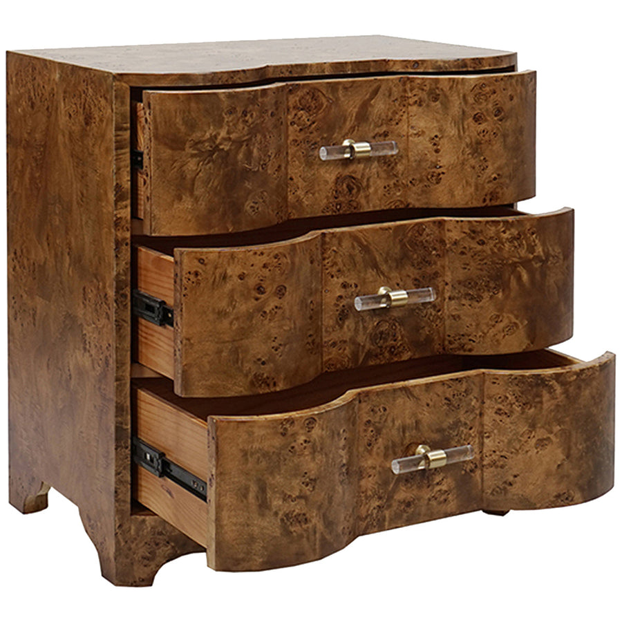 Worlds Away Calvin 3-Drawer Side Table