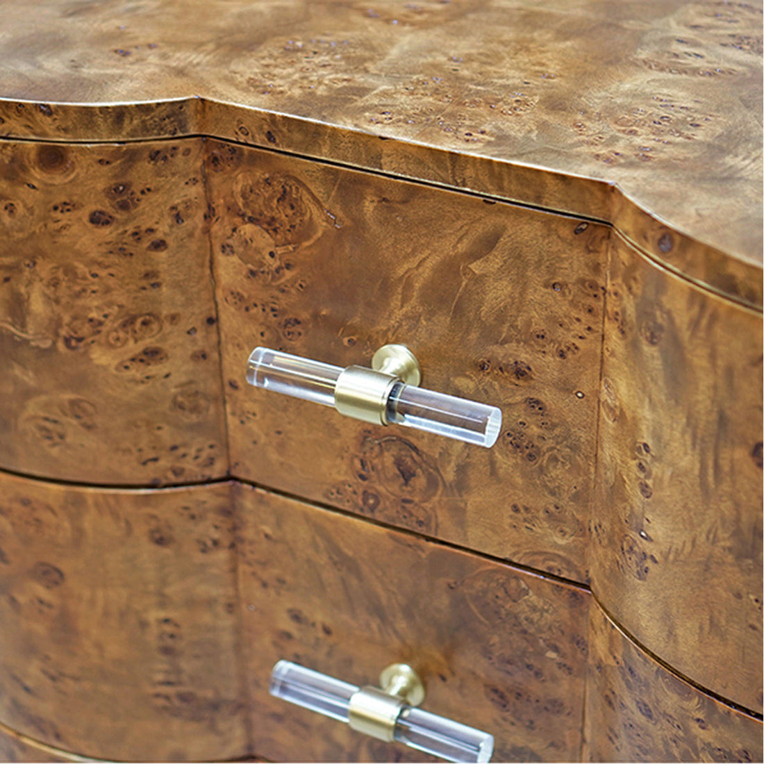 Worlds Away Calvin 3-Drawer Side Table