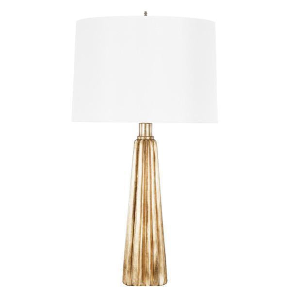 Worlds Away Leaf Tassel Base Table Lamp with White Shade