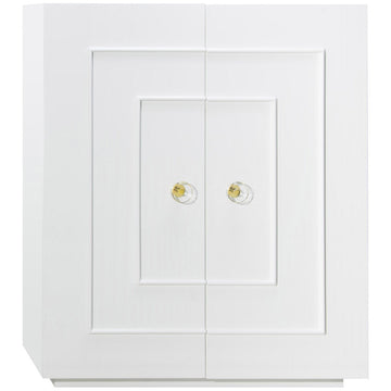 Worlds Away Judd Two-Door Dorm Cabinet in Matte White Lacquer