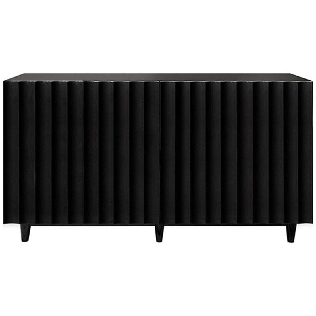 Worlds Away Lacquer 4-Door Scalloped Front Cabinet