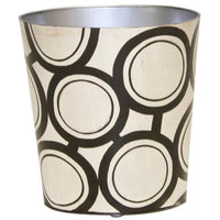 Worlds Away Oval Wastebasket