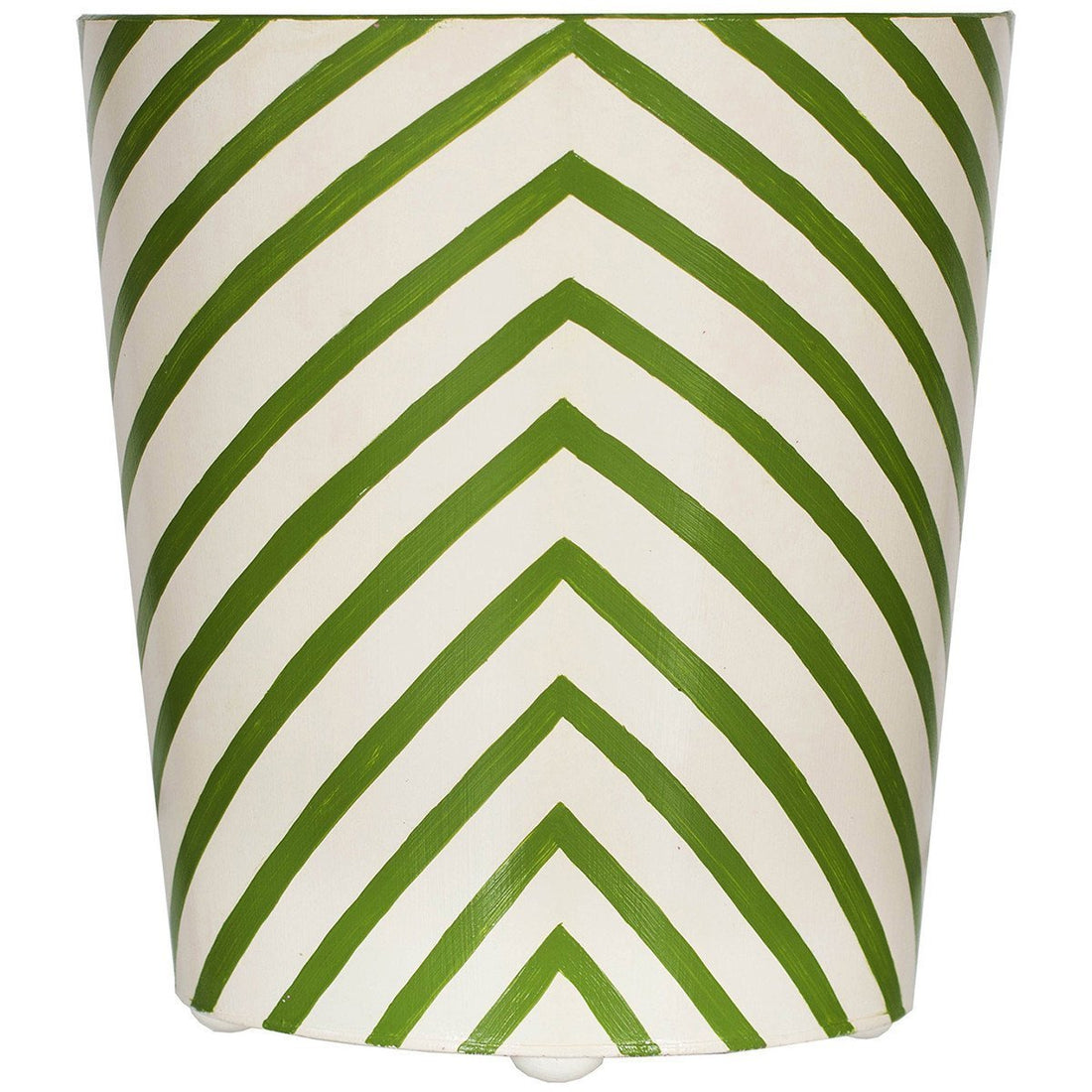 Worlds Away Oval Zebra Wastebasket