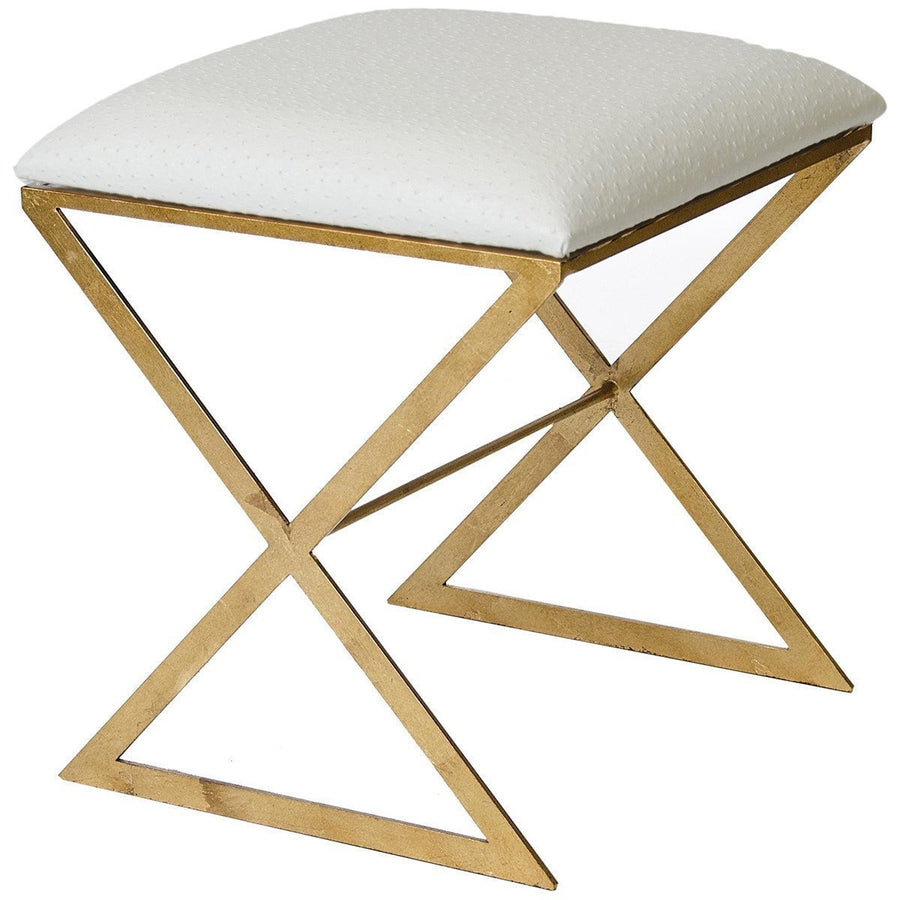 Worlds Away "X" Side Stool with Velvet Top X SIDE GU