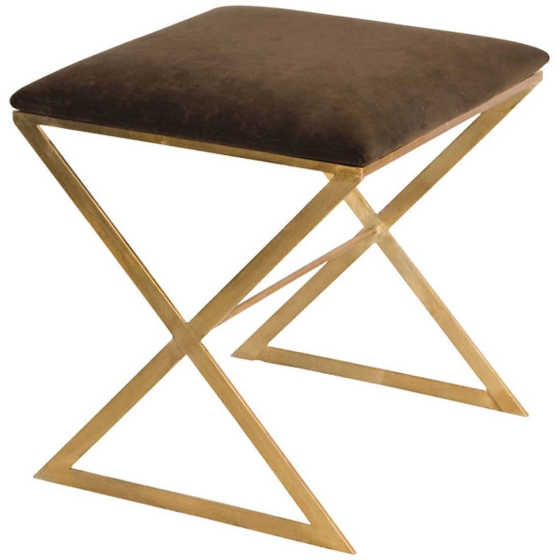 Worlds Away "X" Side Stool with Velvet Top X SIDE GU