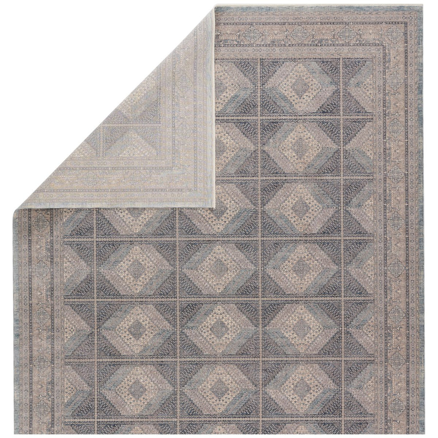 Jaipur Winsome Jamestown Trellis Geometric Blue Cream WNO05 Rug