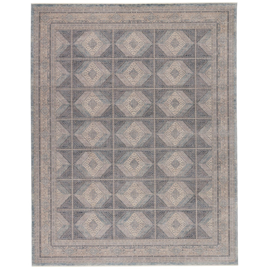 Jaipur Winsome Jamestown Trellis Geometric Blue Cream WNO05 Rug