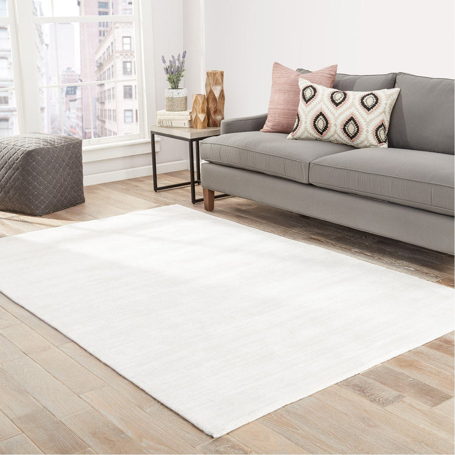 Jaipur Yasmin Solids and Heather Lily White YAS14 Area Rug