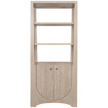 Worlds Away Etagere with 2-Door Fluted Cabinet