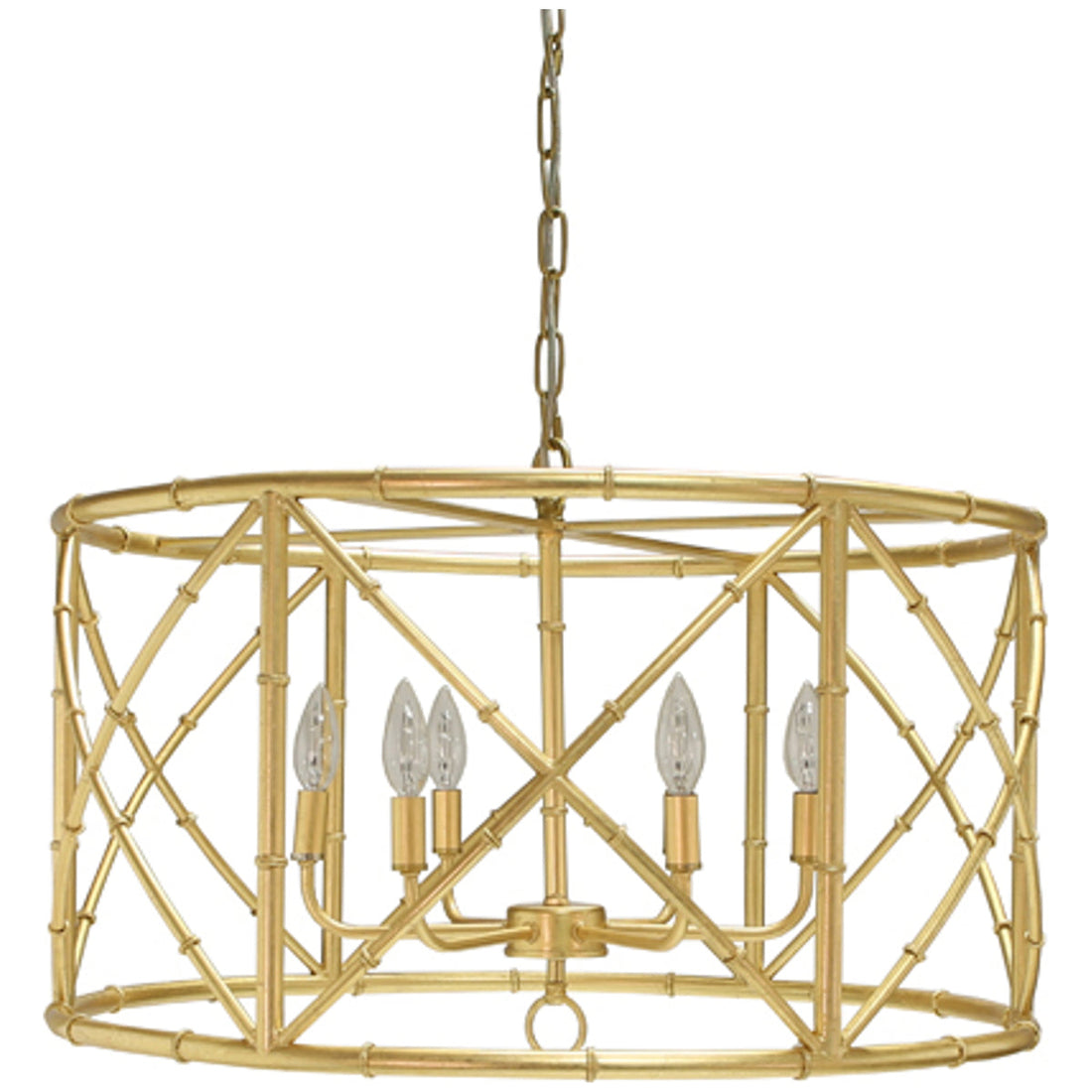 Worlds Away Bamboo Chandelier