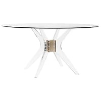 Belle Meade Signature Ariel Round Dining Table - Glass Top