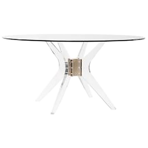 Belle Meade Signature Ariel Round Dining Table - Glass Top