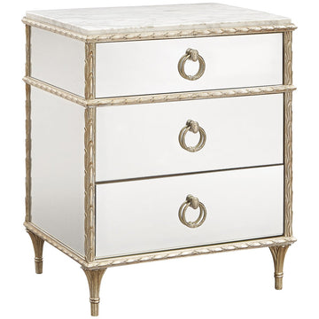 Caracole Fontainebleau Aluminum Nightstand