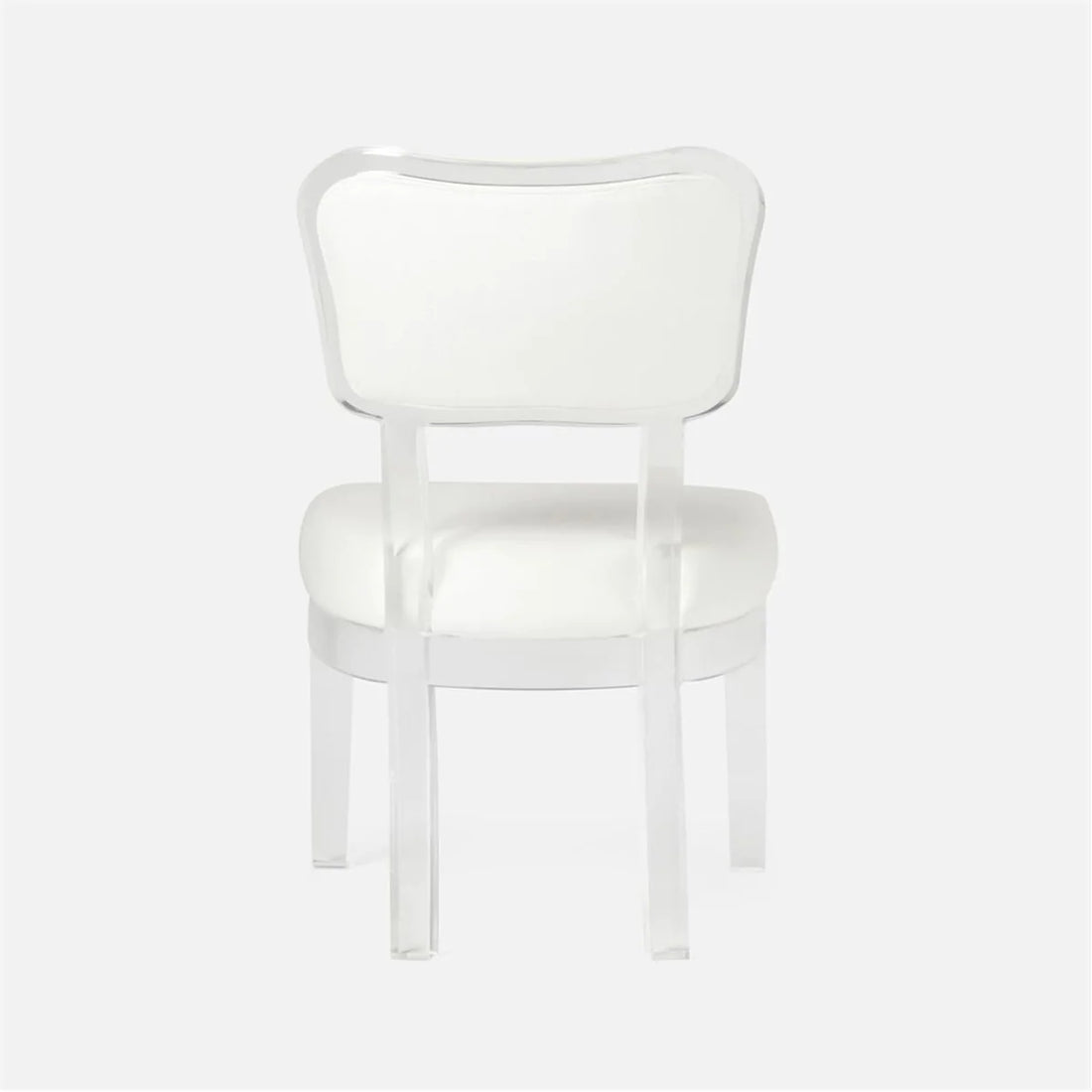 Made Goods Aaliyah Curved Acrylic Dining Chair in Weser Fabric