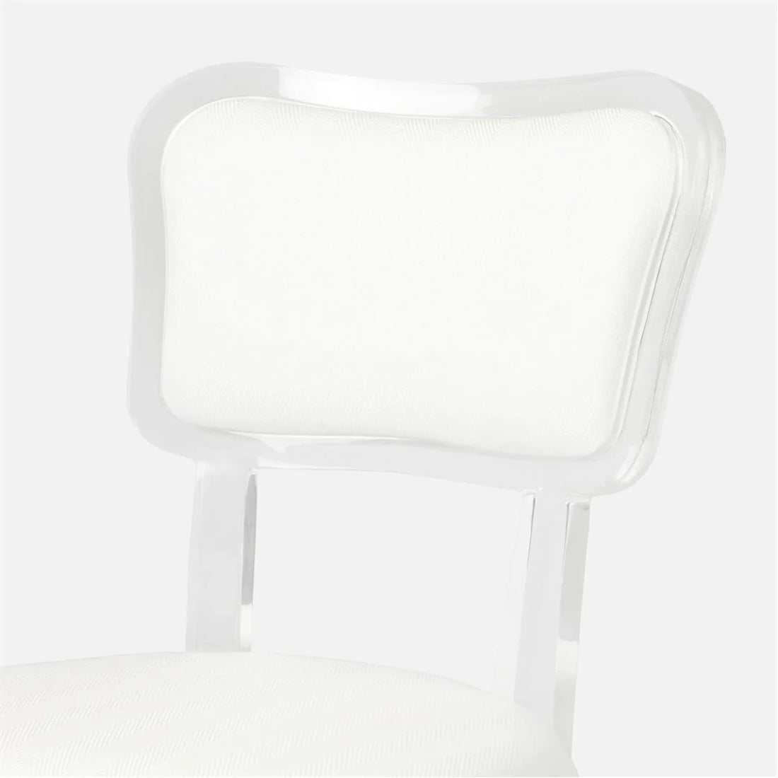 Made Goods Aaliyah Curved Acrylic Dining Chair in Danube Fabric