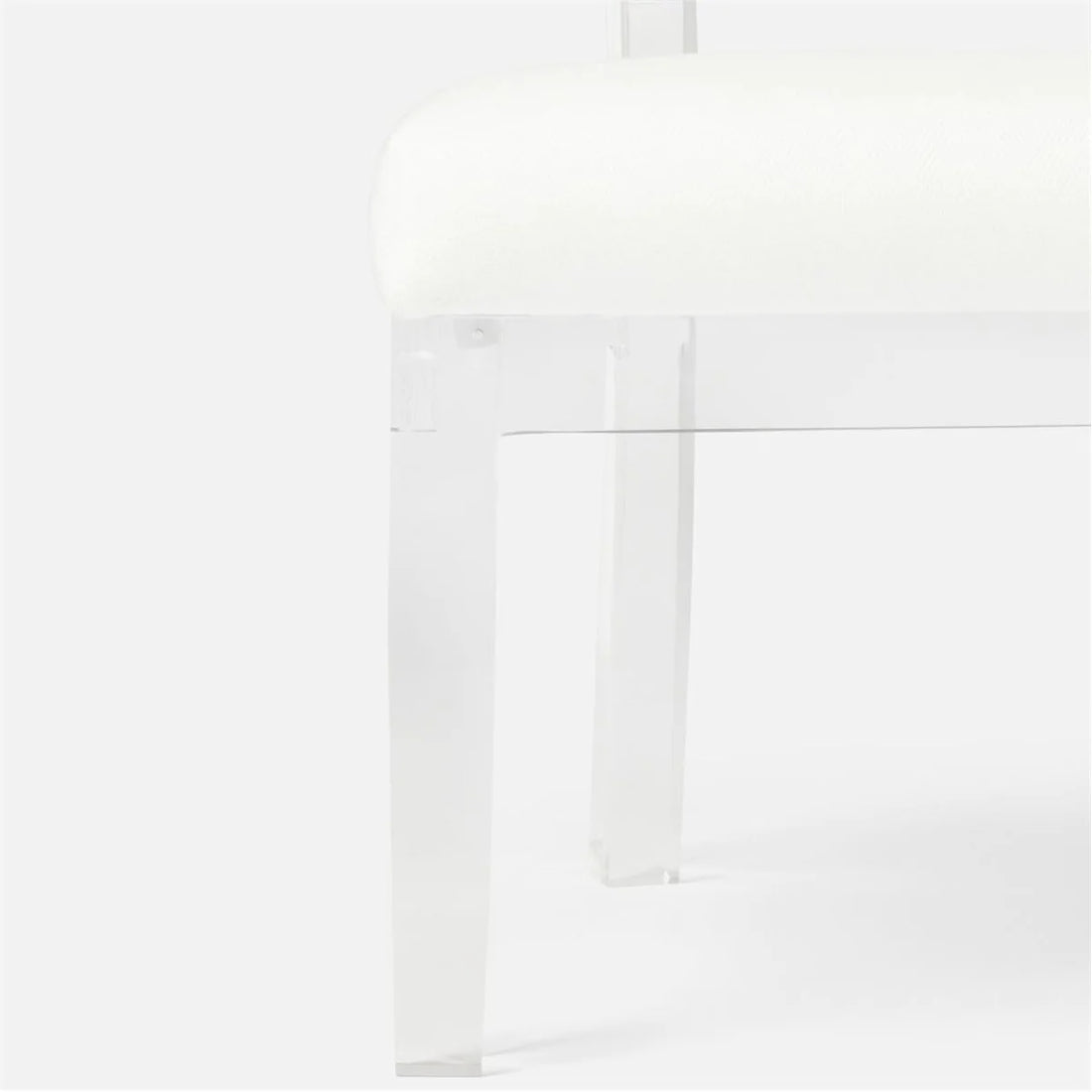 Made Goods Aaliyah Curved Acrylic Dining Chair in Alsek Fabric