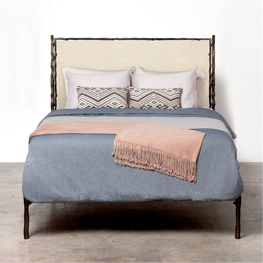 Made Goods Brennan Textured Bed in Brenta Cotton Jute