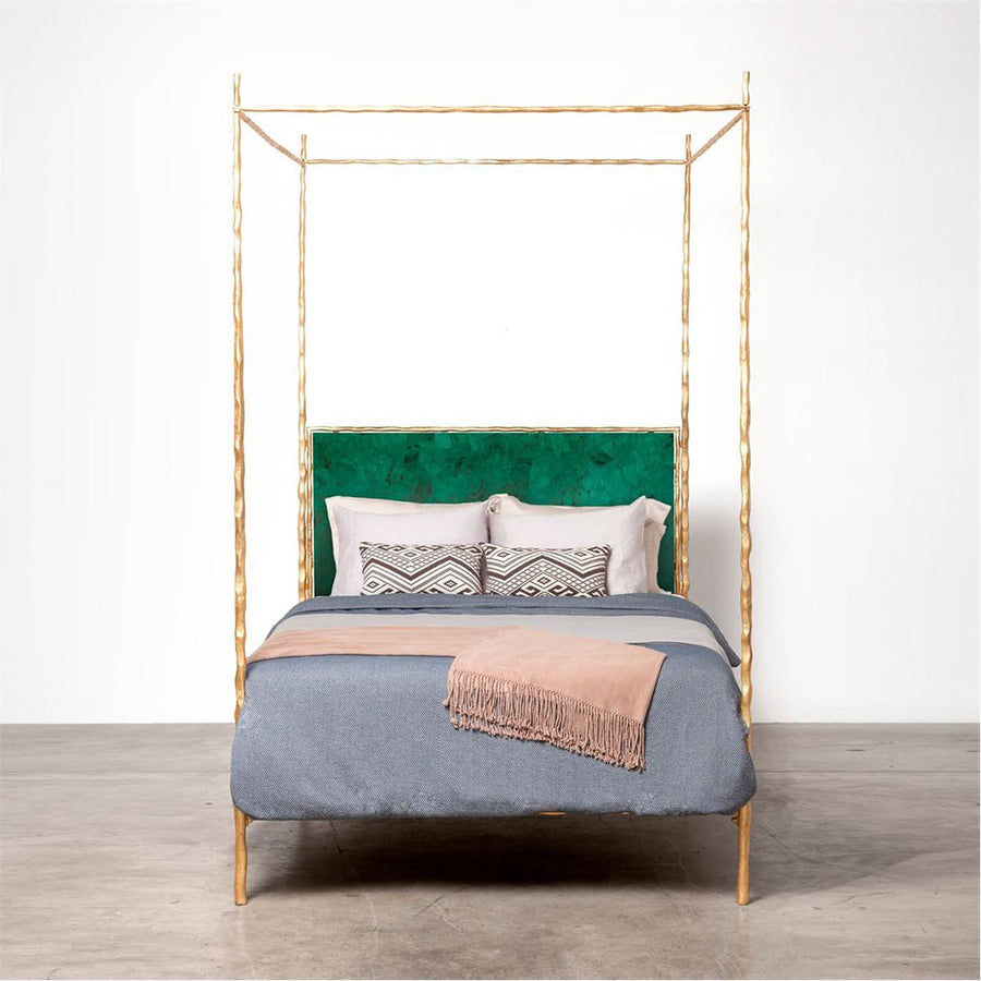 Made Goods Brennan Tall Textured Canopy Bed in Brenta Cotton Jute