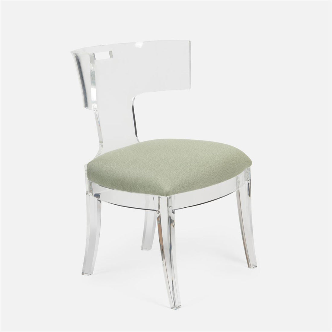 Made Goods Gibson Acrylic Wingback Dining Chair in Volta Fabric