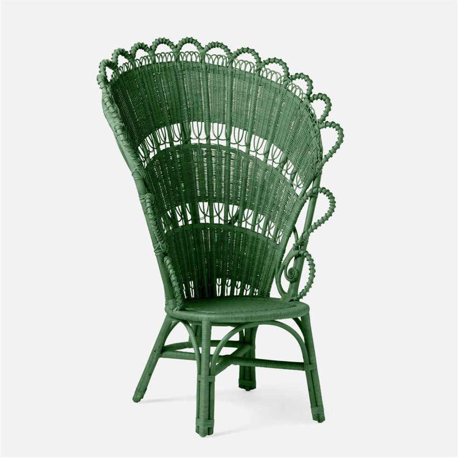 Made Goods Gretel Peacock Style Rattan Lounge Chair