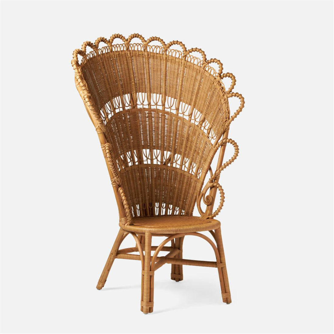 Made Goods Gretel Peacock Style Rattan Lounge Chair