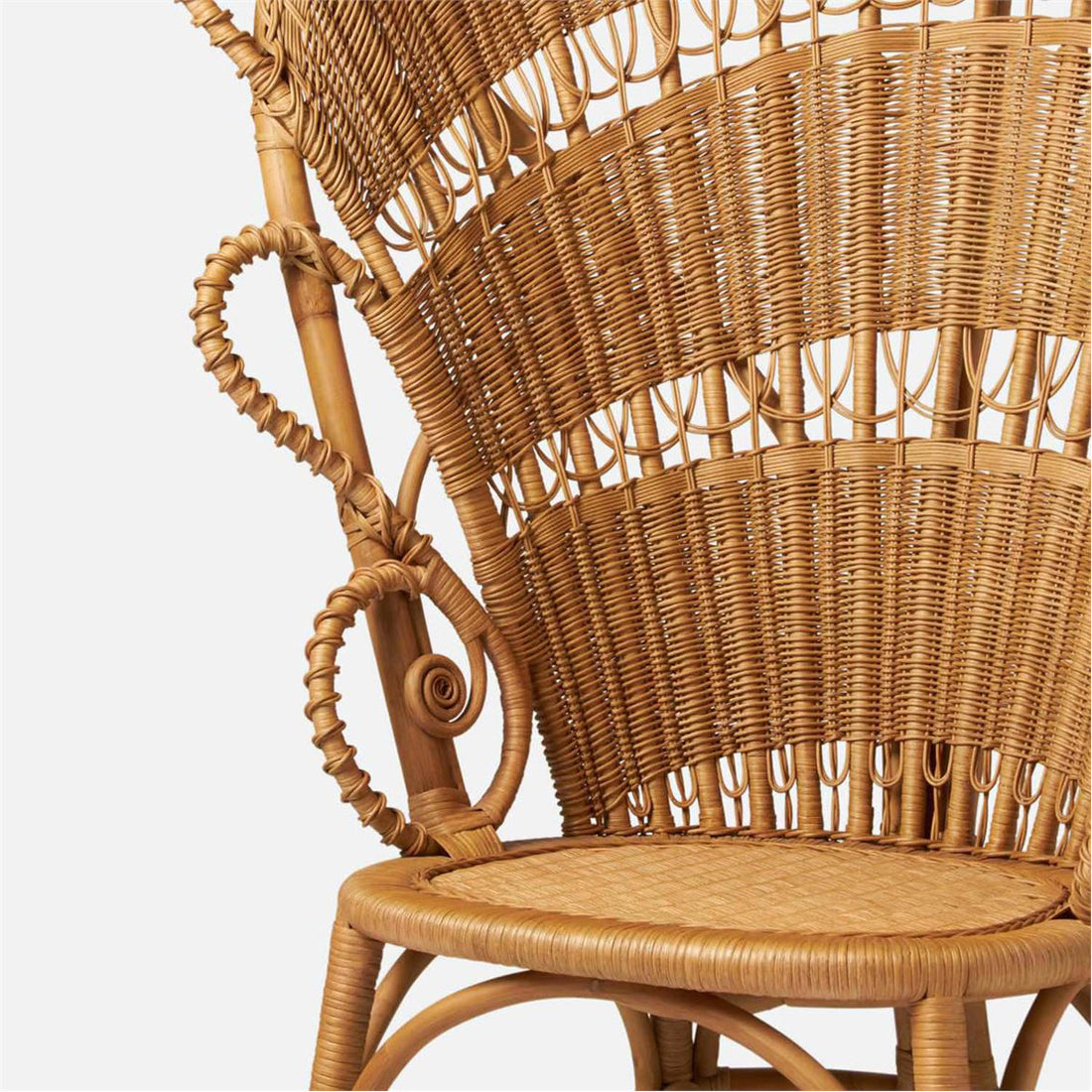 Made Goods Gretel Peacock Style Rattan Lounge Chair