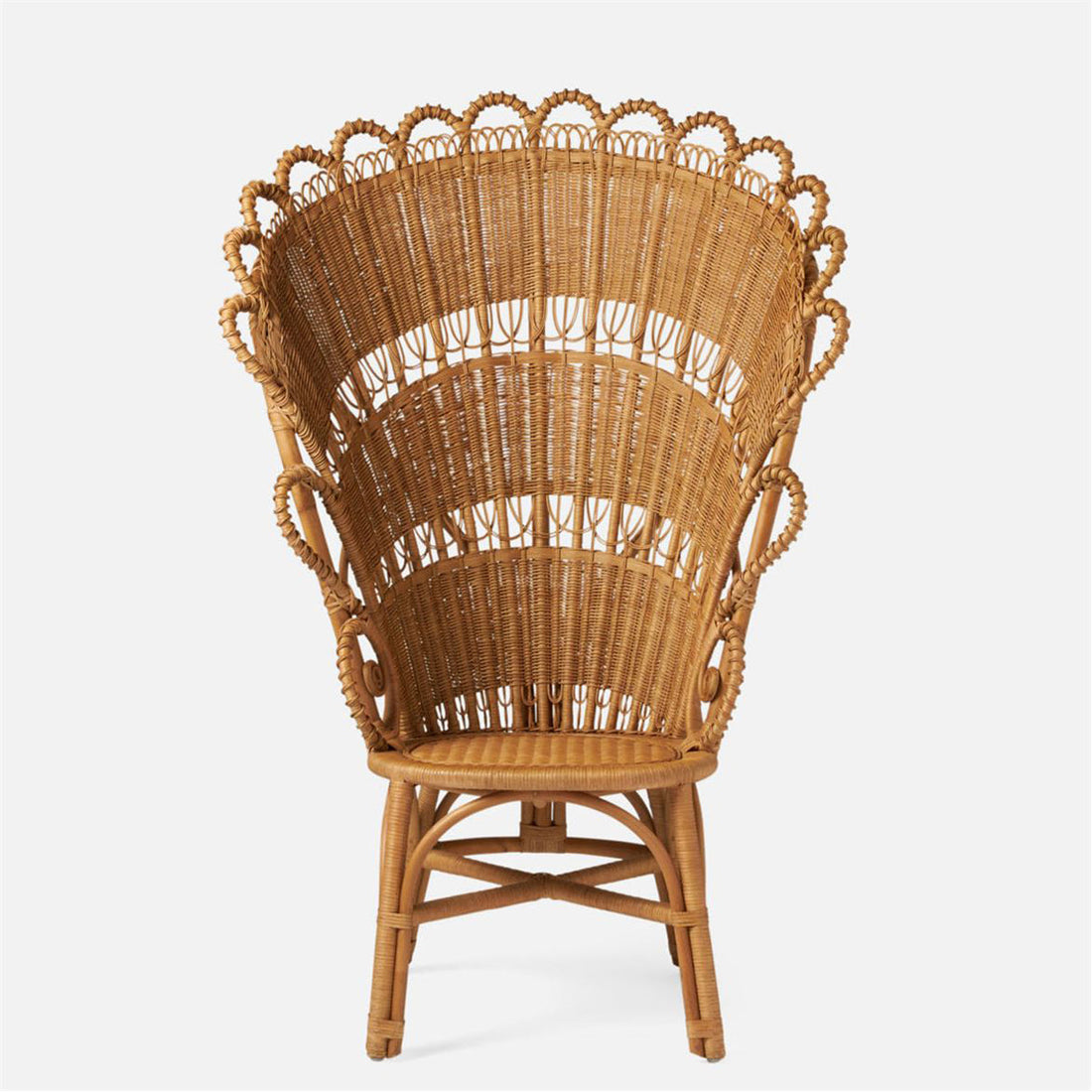 Made Goods Gretel Peacock Style Rattan Lounge Chair