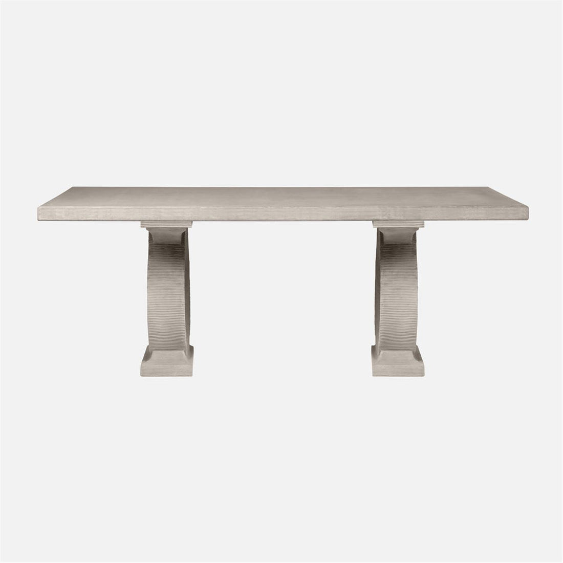 Made Goods Grier Keyhole Base Concrete Outdoor Dining Table