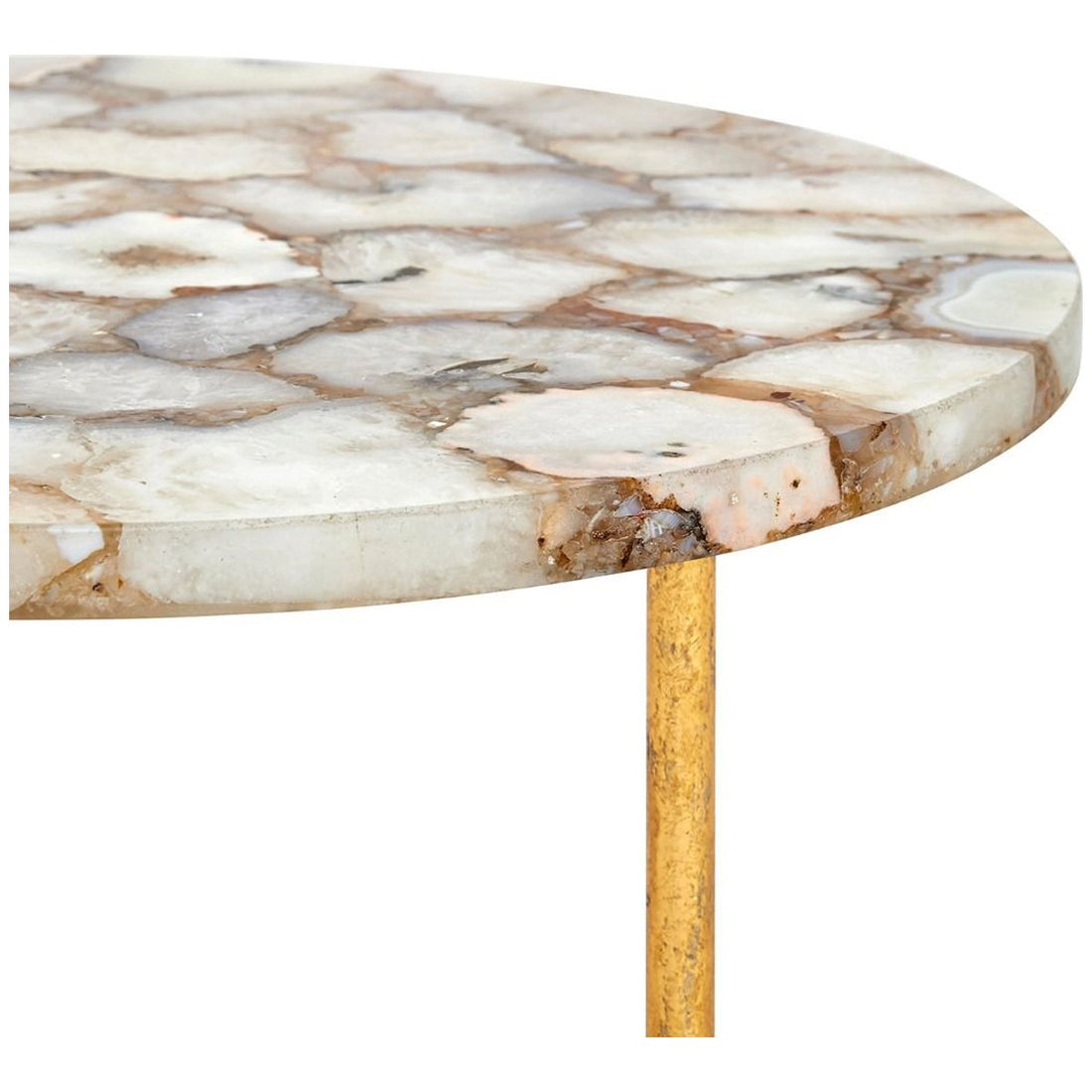 Villa & House Jenay Side Table - Gold Leafed Stand