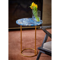 Villa & House Jenay Side Table - Gold Leafed Stand