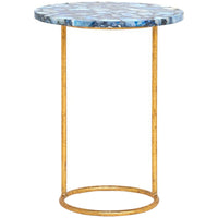 Villa & House Jenay Side Table - Gold Leafed Stand