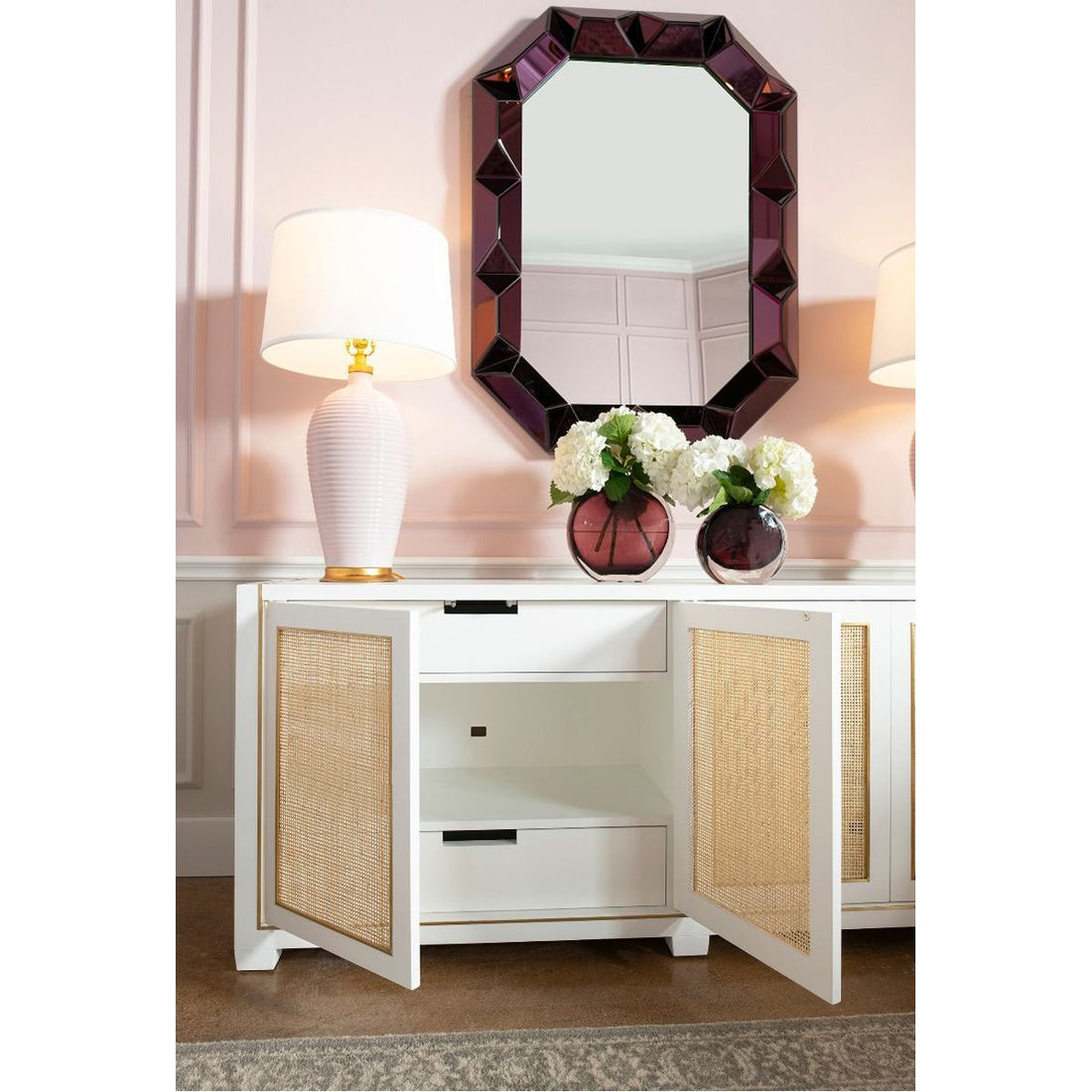 Villa & House Karen 4-Door Cabinet - White