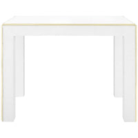 Villa & House Lauren Side Table - Brass Accents