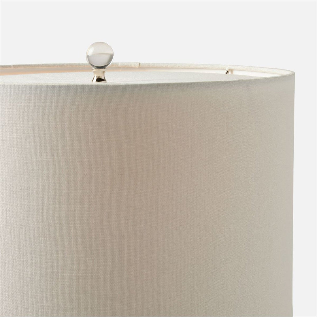 Made Goods Aziah Table Lamp in Blue White Gloss Ceramic