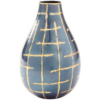 Villa & House Loom Vase - Brass Accents