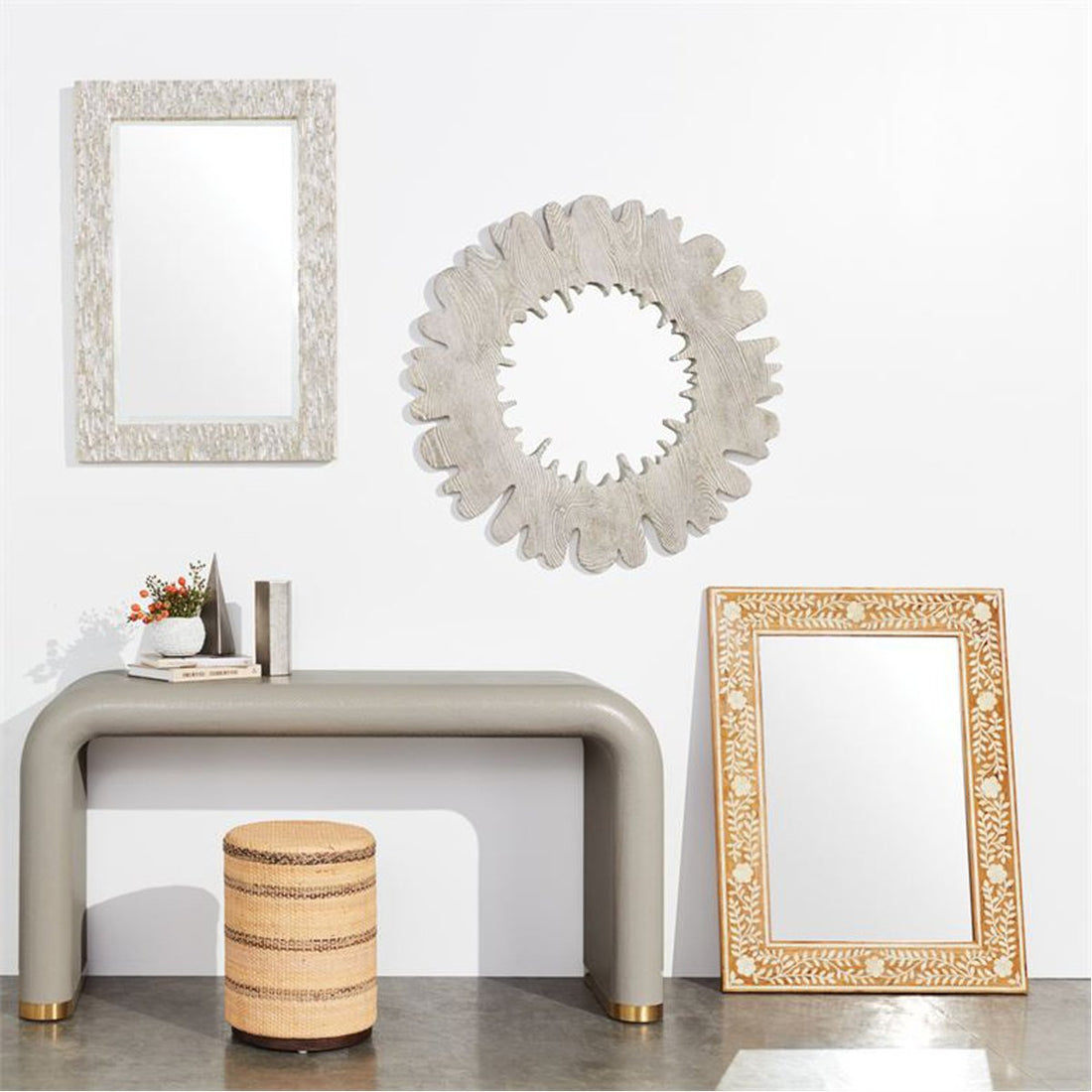 Made Goods Adelise Rectangular Mirror in Natural Oak