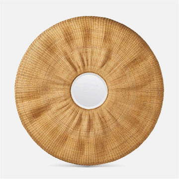 Made Goods Larkin Peeled Rattan Round Mirror