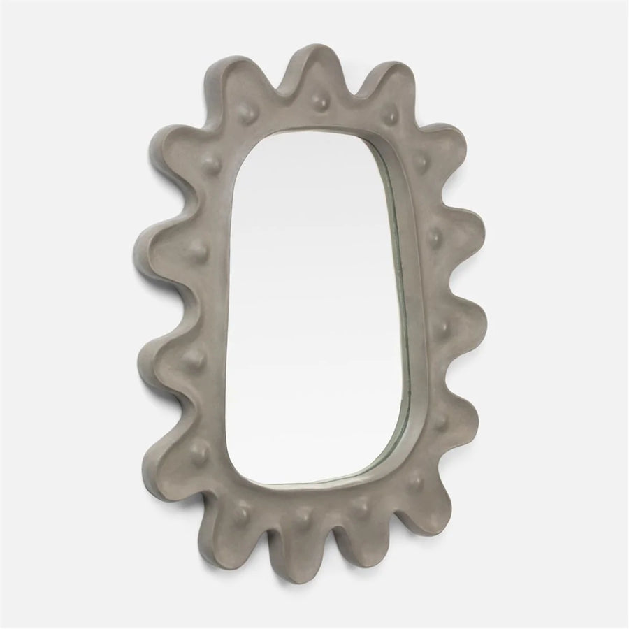 Made Goods Lukas Wavy Concrete Outdoor Mirror